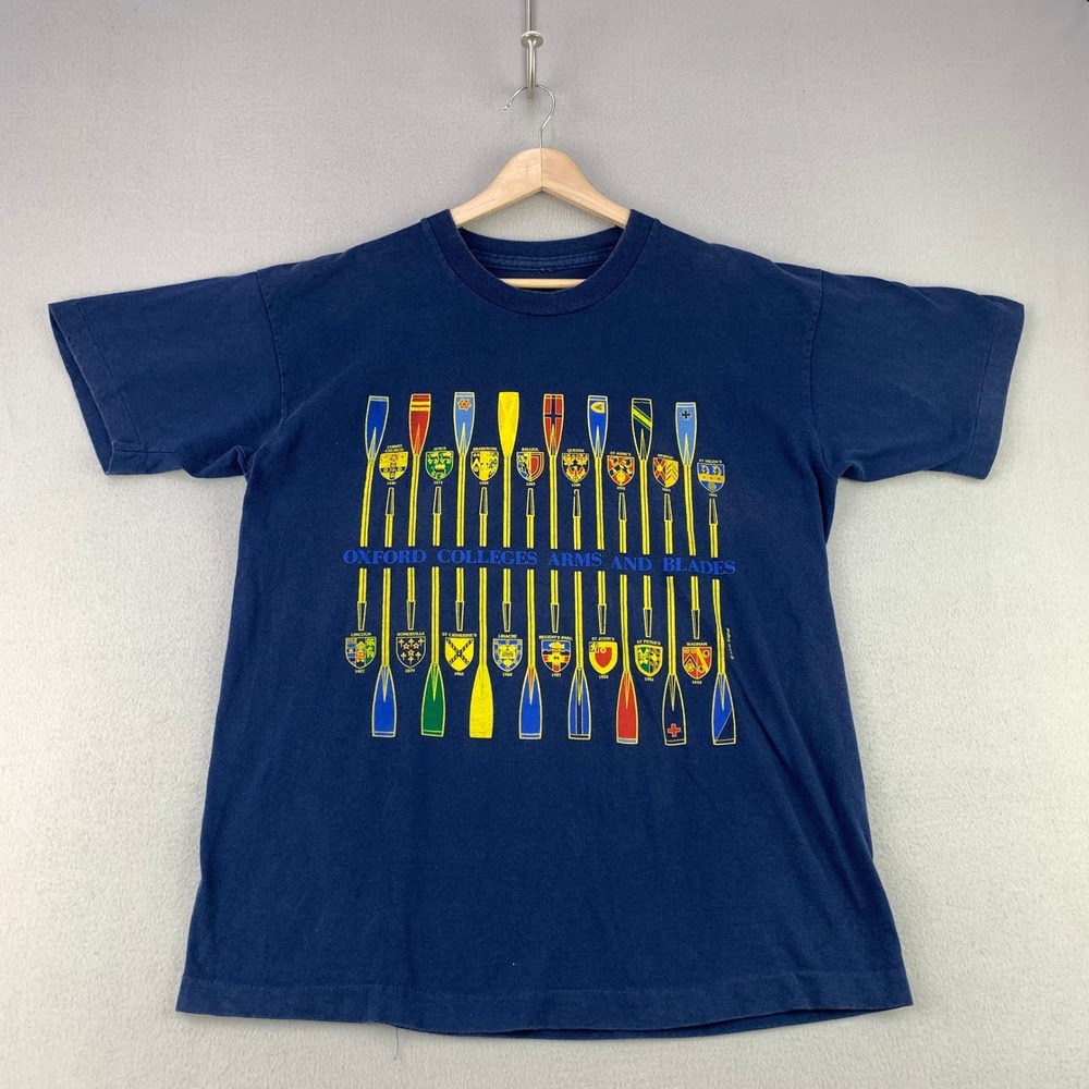 Vintage Oxford University Colours T-Shirt Mens M Rowing Tee 90s Single Stitch